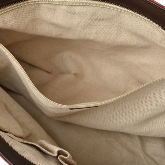 GUCCI Red Coated Canvas Shoulder Bag - Picture 13 of 16